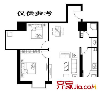 美地公館戶型圖02 2室