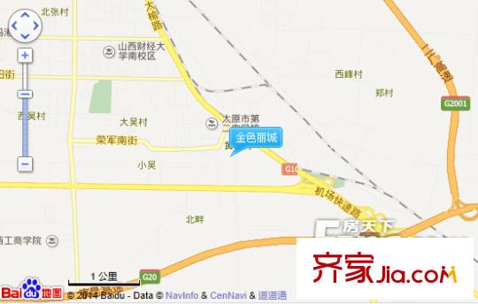 金色麗城交通圖太原  