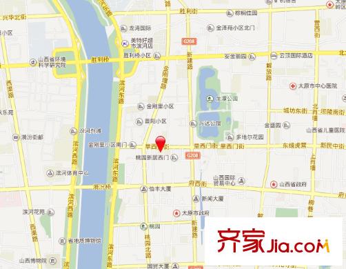 旱西關(guān)勞動廳宿舍交通圖太原  