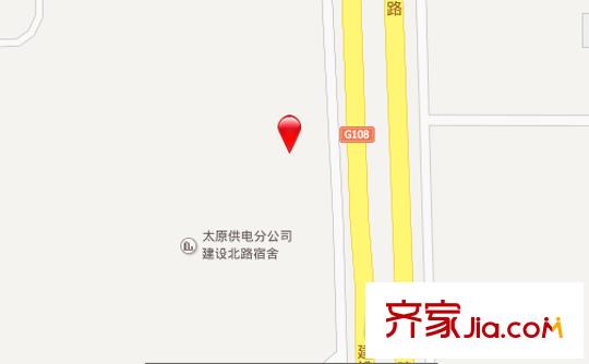 建設(shè)北路果品公司宿舍交通圖太原  