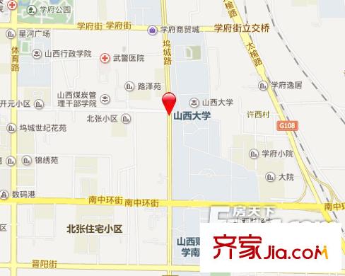 酒苑小區(qū)交通圖太原  