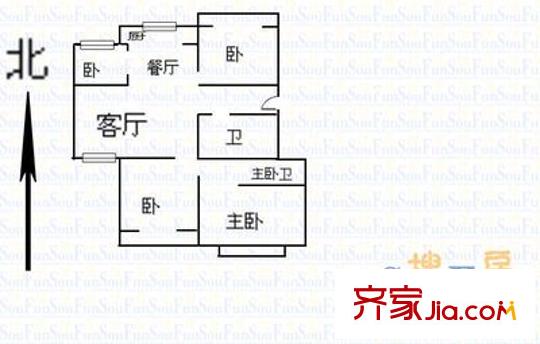 警備小區(qū) 4室 戶(hù)型圖
