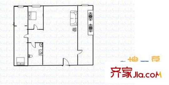 長(zhǎng)風(fēng)尚都 2室 戶型圖
