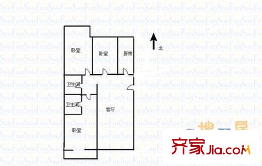 集義苑 3室 戶型圖