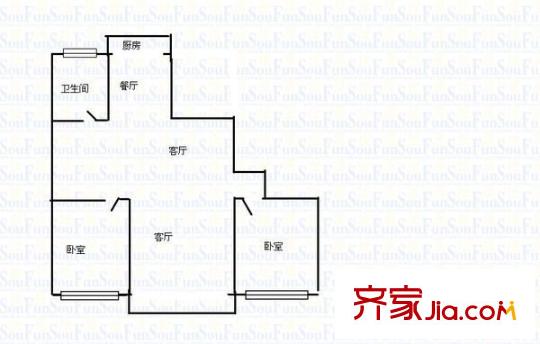海外進(jìn)出口宿舍 3室 戶型圖
