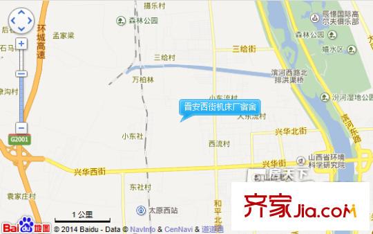 晉安西街機床廠宿舍交通圖太原  