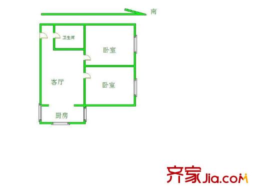 環(huán)保小區(qū)戶型圖huxing 2室