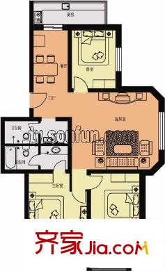 匯豪瀾灣戶型圖戶型圖C 2室2廳1衛(wèi)