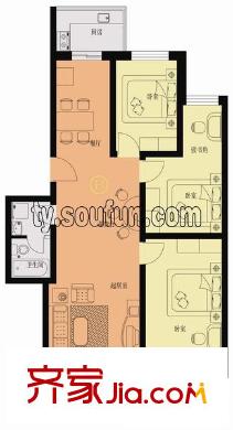匯豪瀾灣戶型圖image011 3室2廳2衛(wèi)