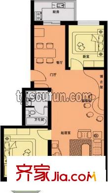 匯豪瀾灣戶型圖戶型圖B 3室2廳2衛(wèi)