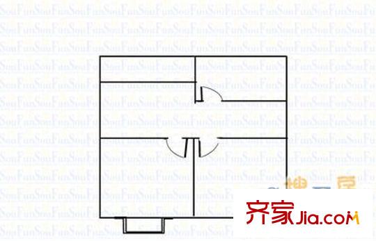 中醫(yī)學(xué)院家屬樓 2室 戶(hù)型圖