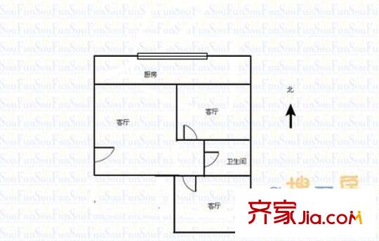 永康小區(qū) 2室 戶型圖