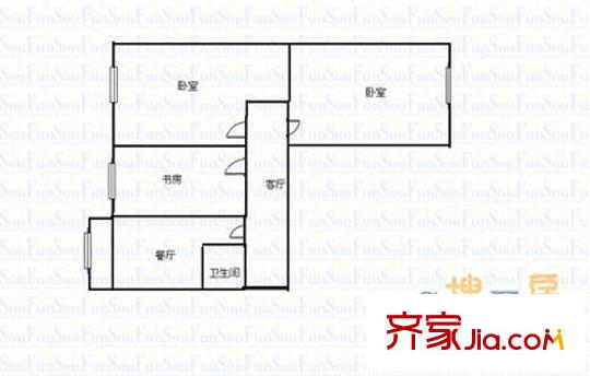 永康小區(qū) 2室 戶型圖
