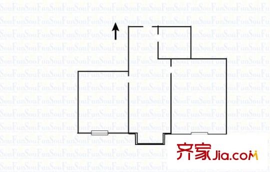 新城南街中行宿舍 2室 戶型圖
