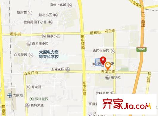 東旭小區(qū)交通圖太原  