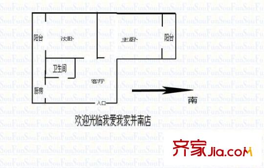 電建公司一社區(qū) 2室 戶型圖