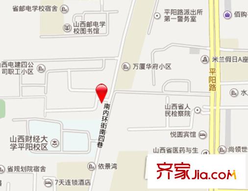 電建小區(qū)交通圖太原  