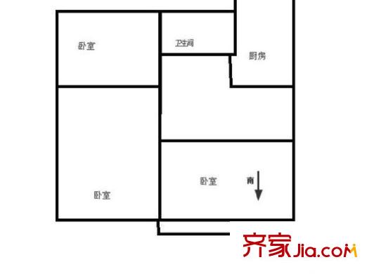 太原 財(cái)大西校 3室戶型圖