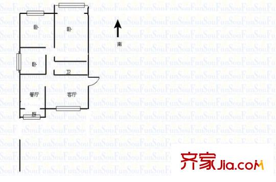 朝陽馨居二期 3室 戶型圖