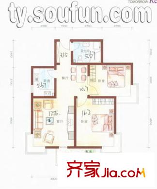 太原 紫荊假日 戶型圖