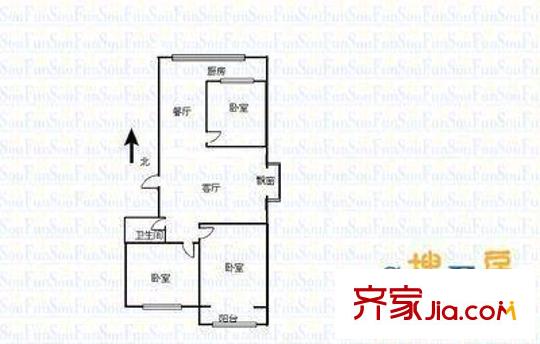 寶馨居高層住宅小區(qū)戶型圖公寓 3室