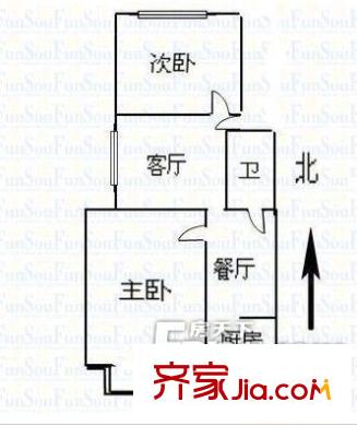照明管理處宿舍戶型圖1 2室