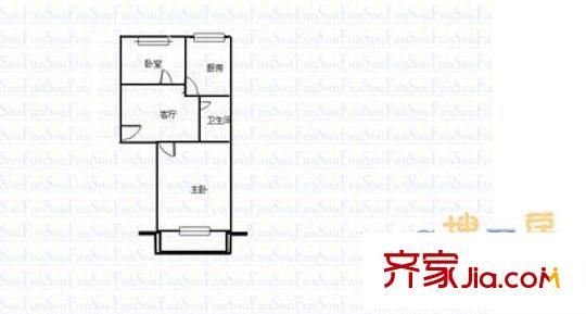 滌綸廠宿舍 2室 戶型圖
