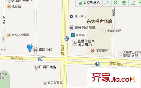 永定路鐵路小區(qū)交通圖太原  