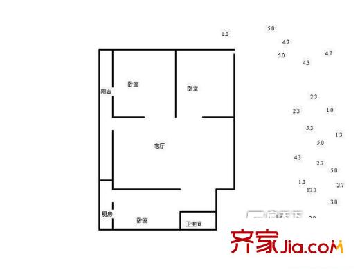 太原 小北門機床廠宿舍 戶型圖