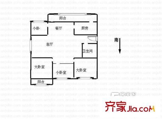 太原 杏花嶺體育局宿舍 戶型圖