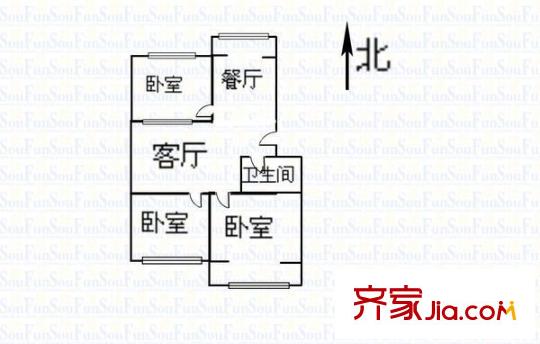 幸福巷鐵路小區(qū) 0室 戶型圖