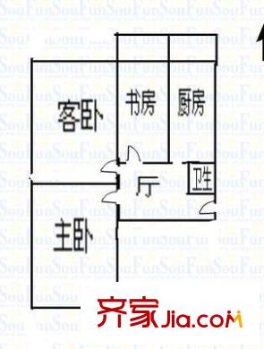 新源里教委宿舍 3室 戶型圖
