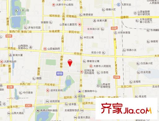 中心醫(yī)院宿舍交通圖太原  