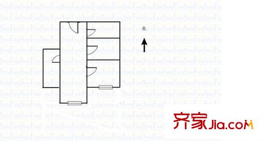 南內(nèi)環(huán)安裝公司宿舍 2室 戶型圖