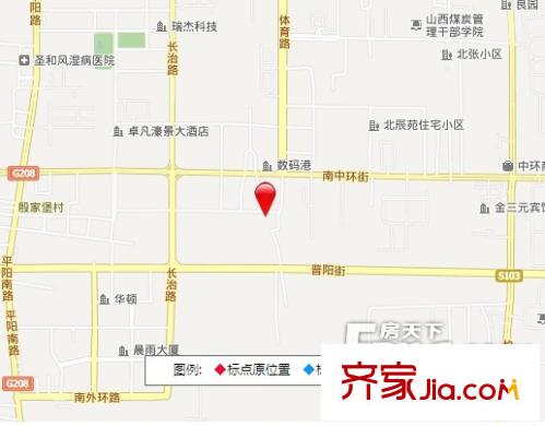 太嘉小區(qū)交通圖太原  