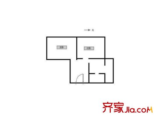 太原 經(jīng)貿(mào)學(xué)校宿舍 戶型圖2室1廳