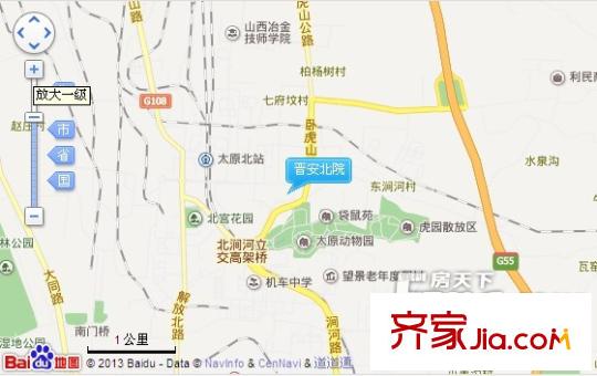 晉安北院交通圖太原  