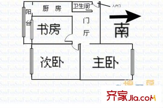 桃園小區(qū) 3室 戶型圖