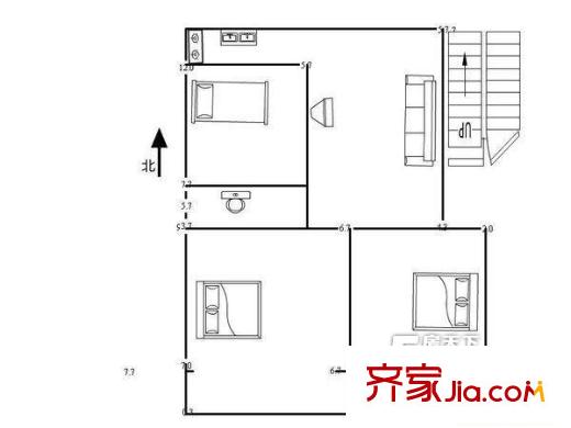 太原 桃園四巷教委宿舍 戶型圖