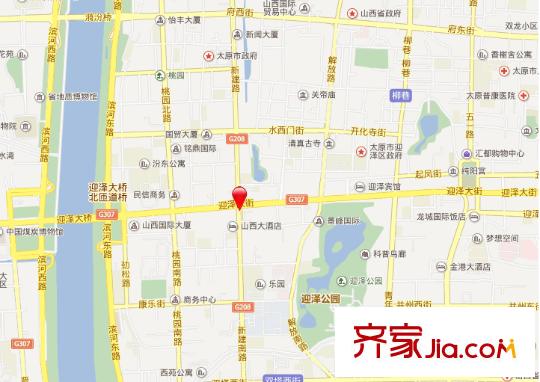 桃園小區(qū)交通圖太原  
