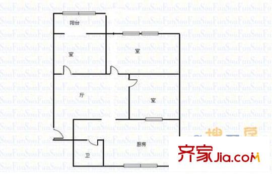漪鑫雅園 3室 戶型圖