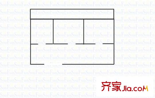 公交下元宿舍 2室 戶型圖