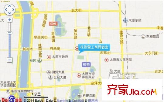 校尉營工商局宿舍交通圖太原  