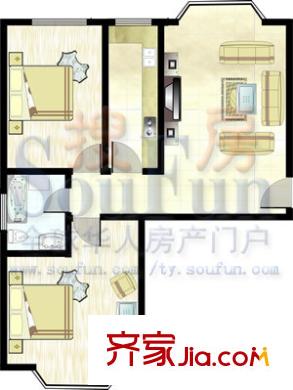 銅鑼灣城市福邸戶型圖城市福邸 2室1廳1衛(wèi)1廚