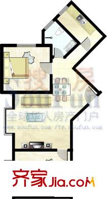 銅鑼灣城市福邸戶型圖城市福邸 2室1廳1衛(wèi)1廚