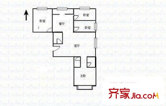 銅鑼灣廣場(chǎng) 3室 戶型圖