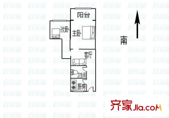 銅鑼灣廣場(chǎng) 2室 戶型圖