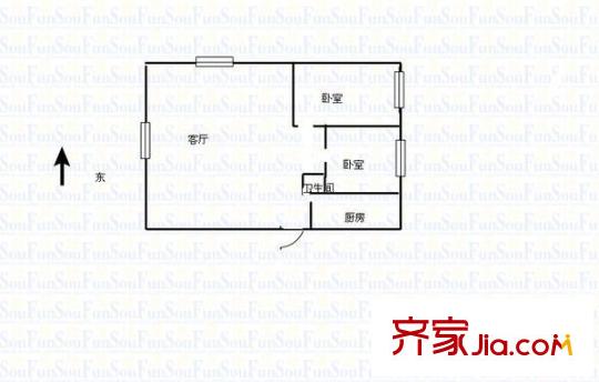 銅鑼灣廣場 2室 戶型圖