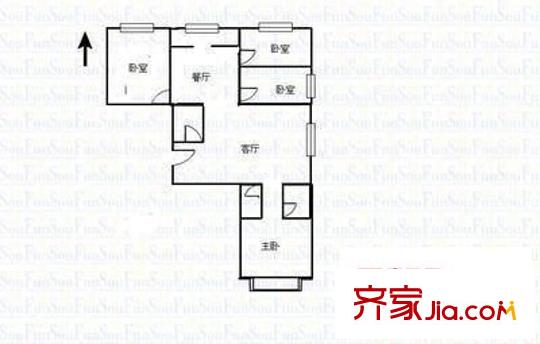 銅鑼灣廣場 3室 戶型圖