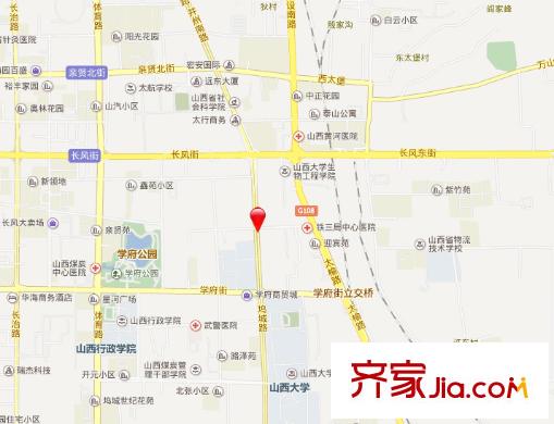 省軍區(qū)第一干休所交通圖太原  